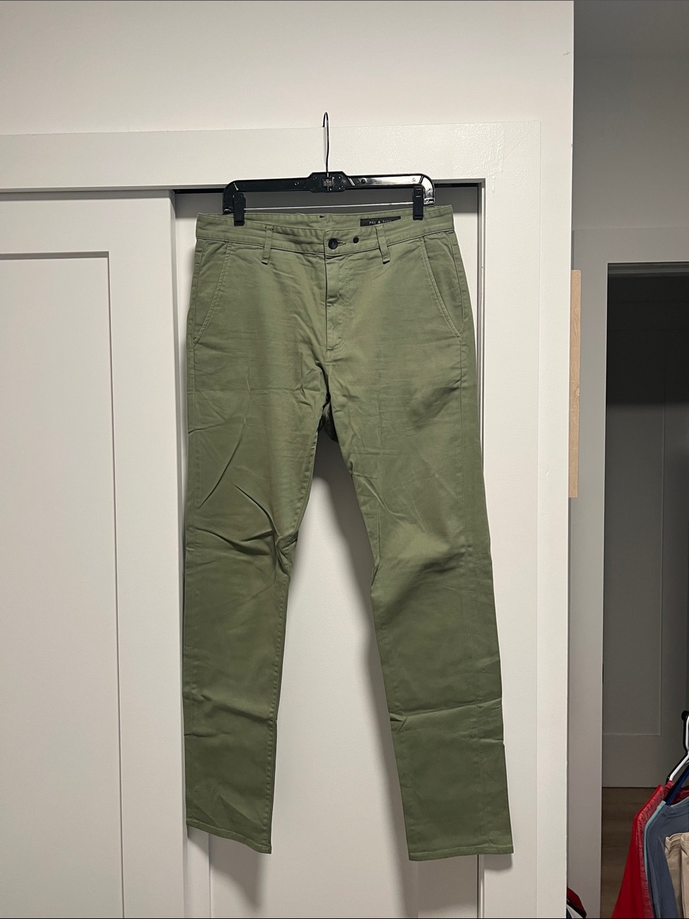 Rag & Bone Men's Olive Green Slim Chino Pants